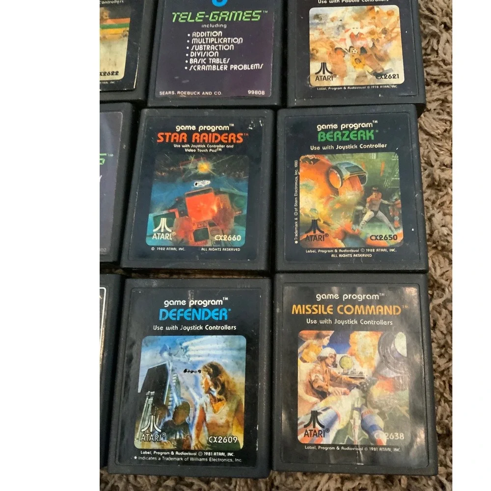Lot of 12 Atari Game‎ Program Video Games